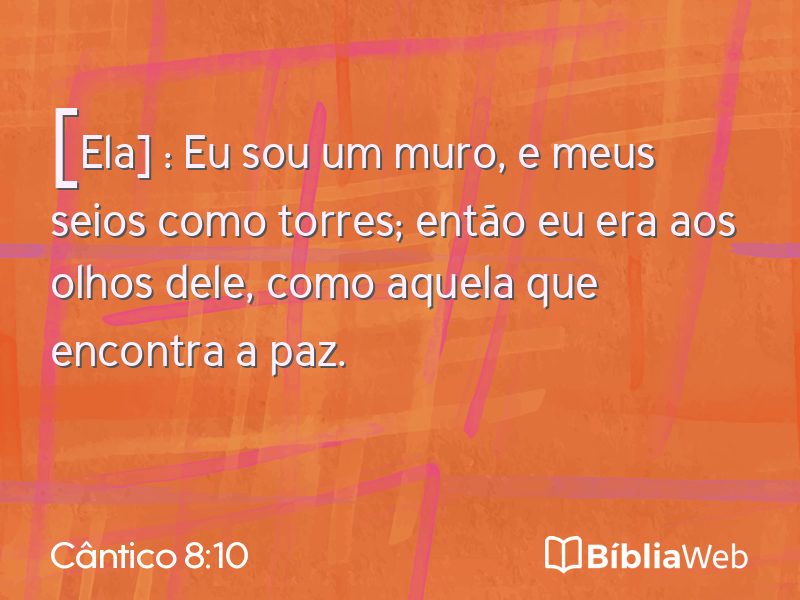 Cântico 8:10 em imagem para compartilhar