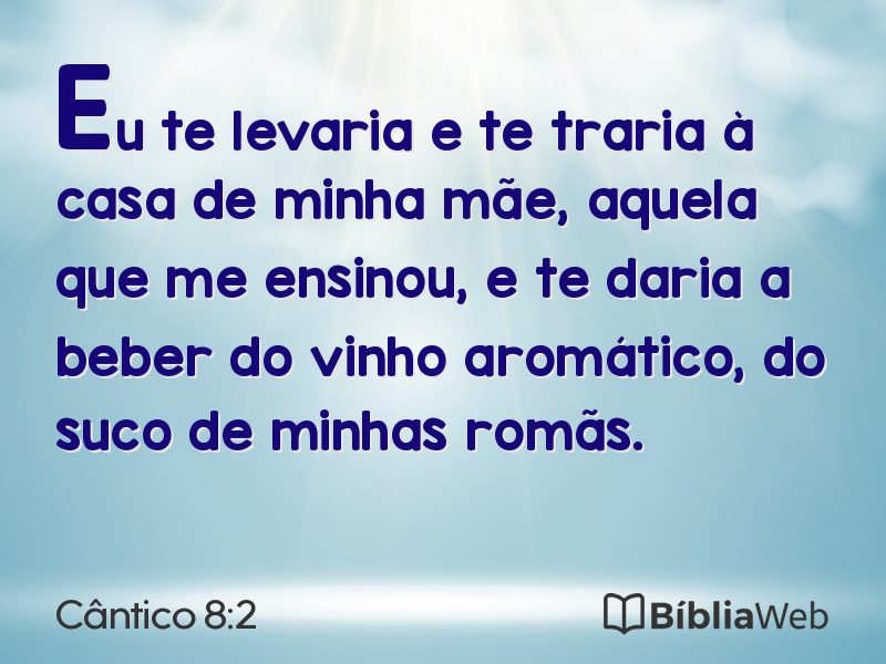 Cântico 8:2 em imagem para compartilhar