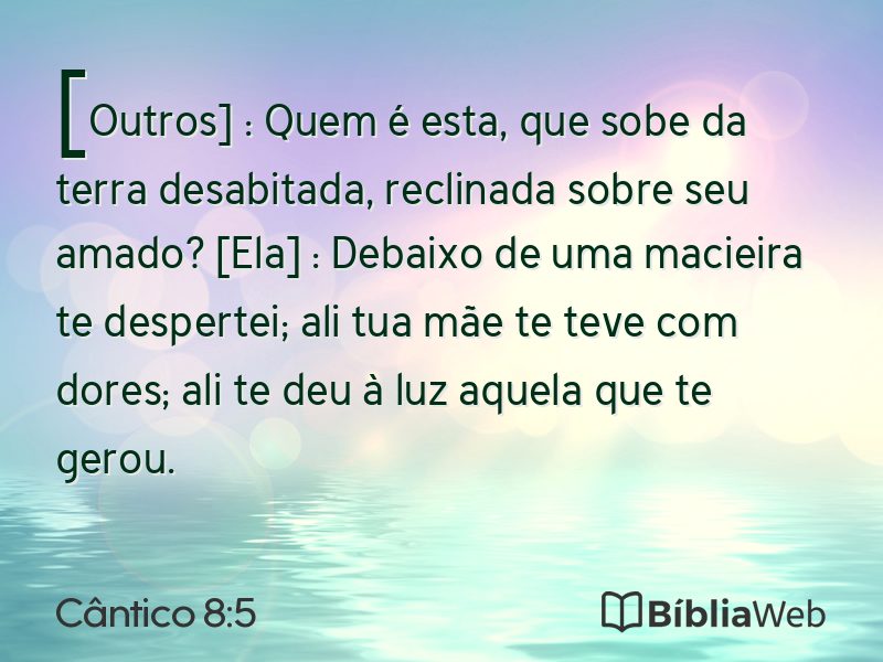 Cântico 8:5 em imagem para compartilhar