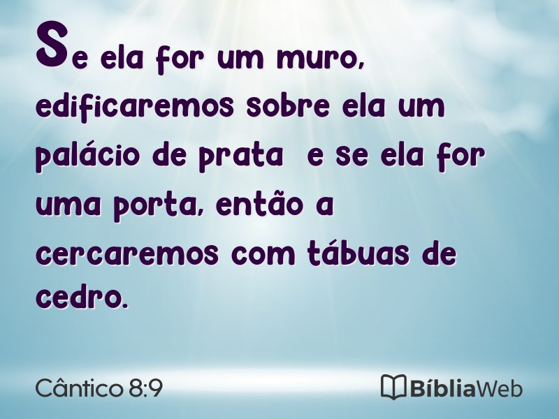 Cântico 8:9 em imagem para compartilhar