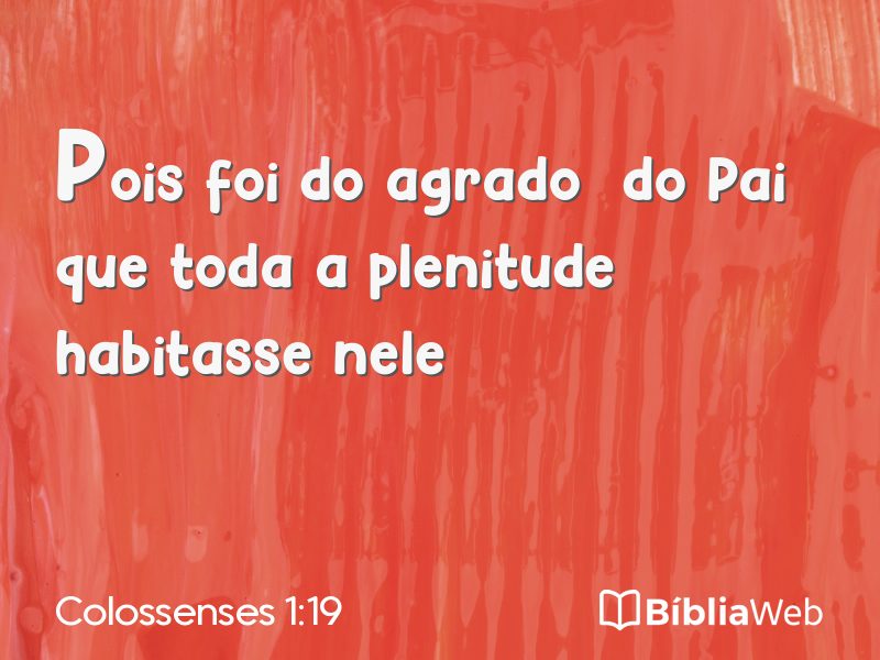 Colossenses 1:19 em imagem para compartilhar