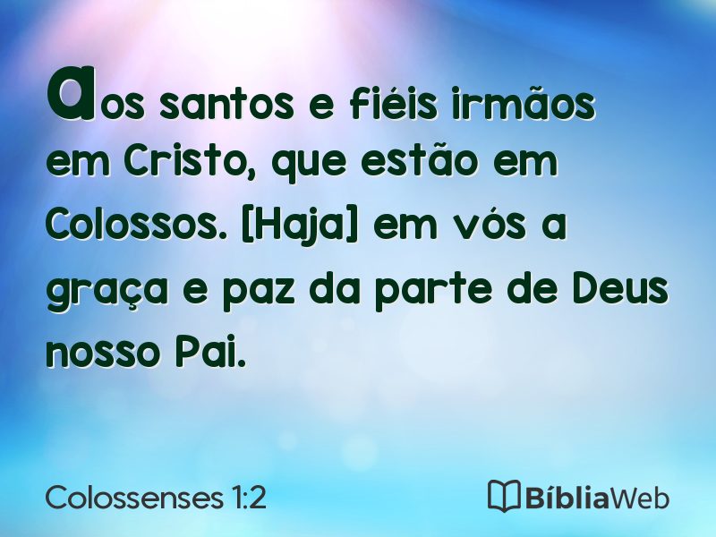 Colossenses 1:2 em imagem para compartilhar
