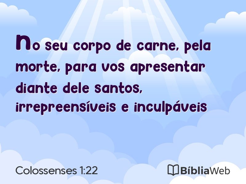Colossenses 1:22 em imagem para compartilhar