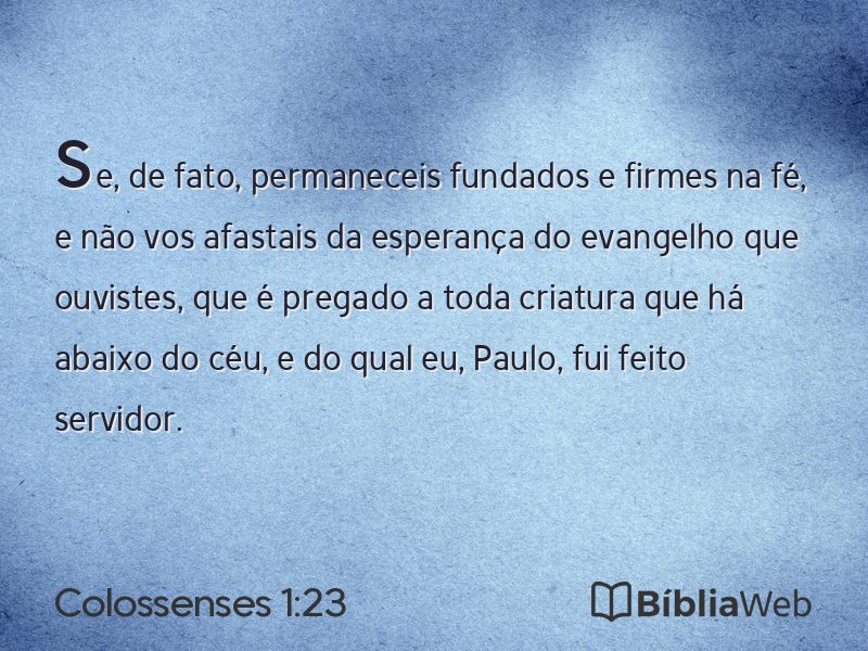 Colossenses 1:23 em imagem para compartilhar