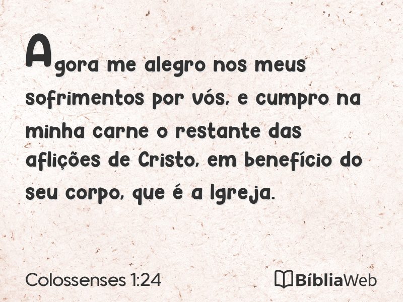 Colossenses 1:24 em imagem para compartilhar
