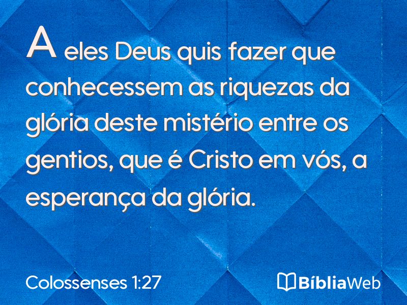 Colossenses 1:27 em imagem para compartilhar