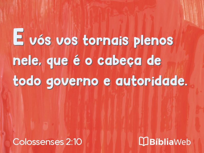 Colossenses 2:10 em imagem para compartilhar