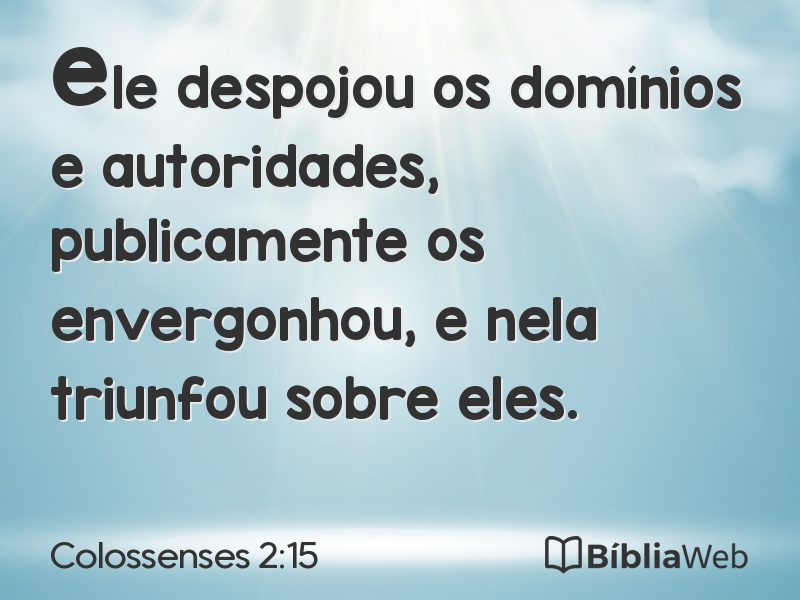 Colossenses 2:15 em imagem para compartilhar