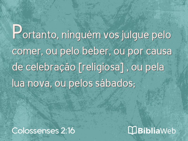 Colossenses 2:16 em imagem para compartilhar