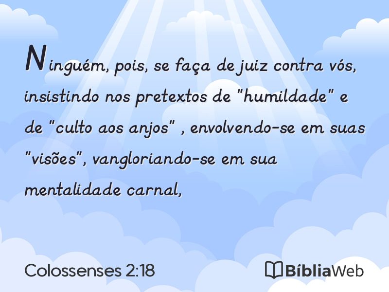 Colossenses 2:18 em imagem para compartilhar