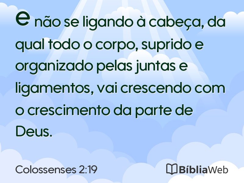 Colossenses 2:19 em imagem para compartilhar