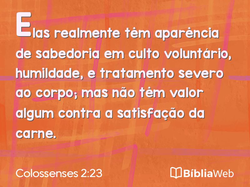 Colossenses 2:23 em imagem para compartilhar