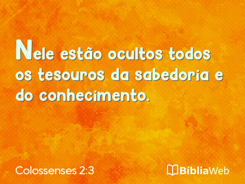 Colossenses 2:3 em imagem para compartilhar