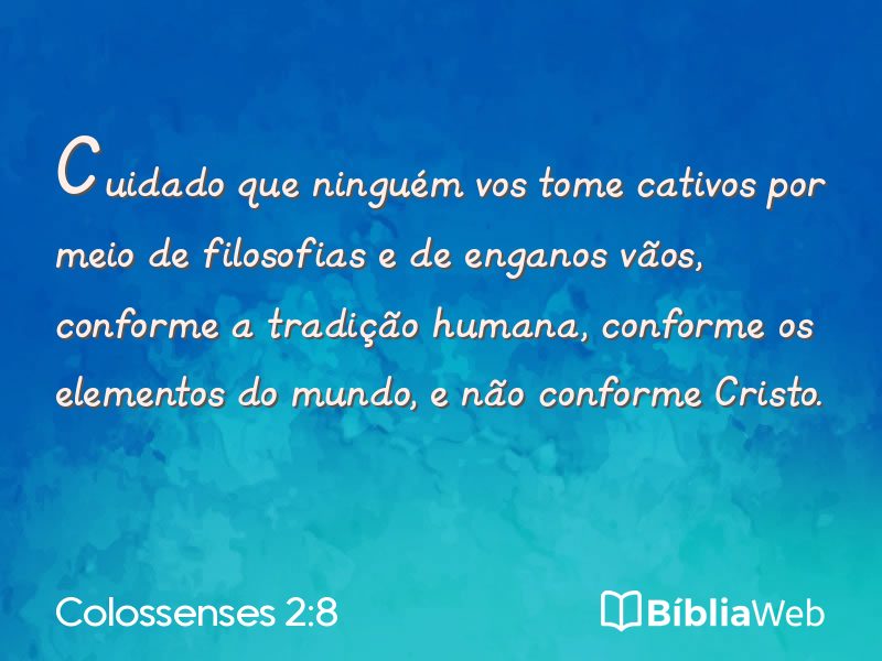 Colossenses 2:8 em imagem para compartilhar