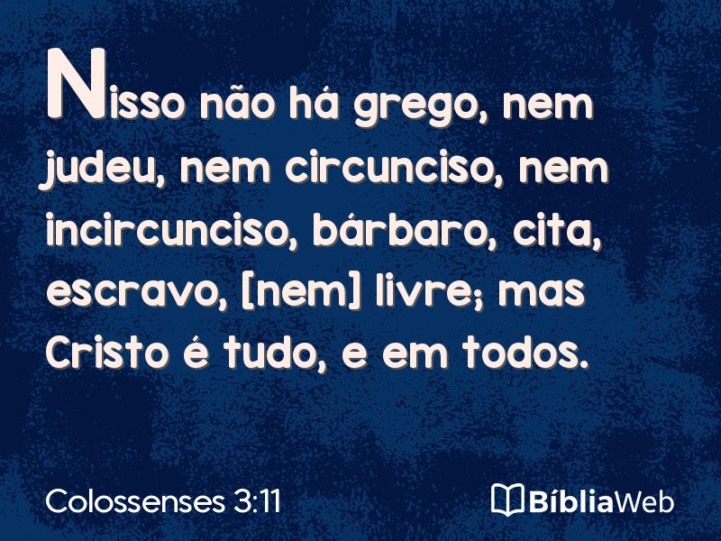 Colossenses 3:11 em imagem para compartilhar