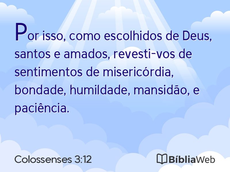 Colossenses 3:12 em imagem para compartilhar