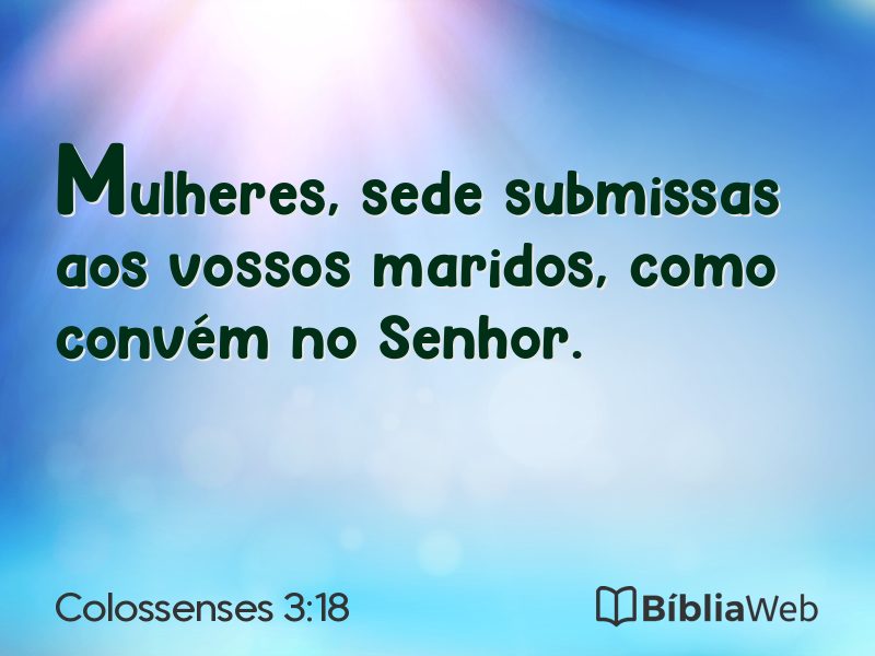 Colossenses 3:18 em imagem para compartilhar