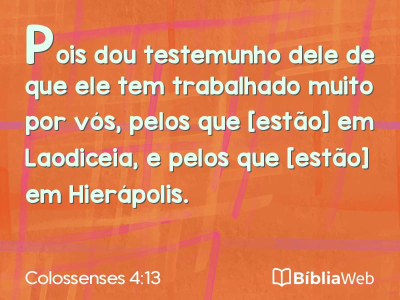 Colossenses 4:13 em imagem para compartilhar