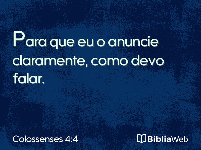 Colossenses 4:4 em imagem para compartilhar