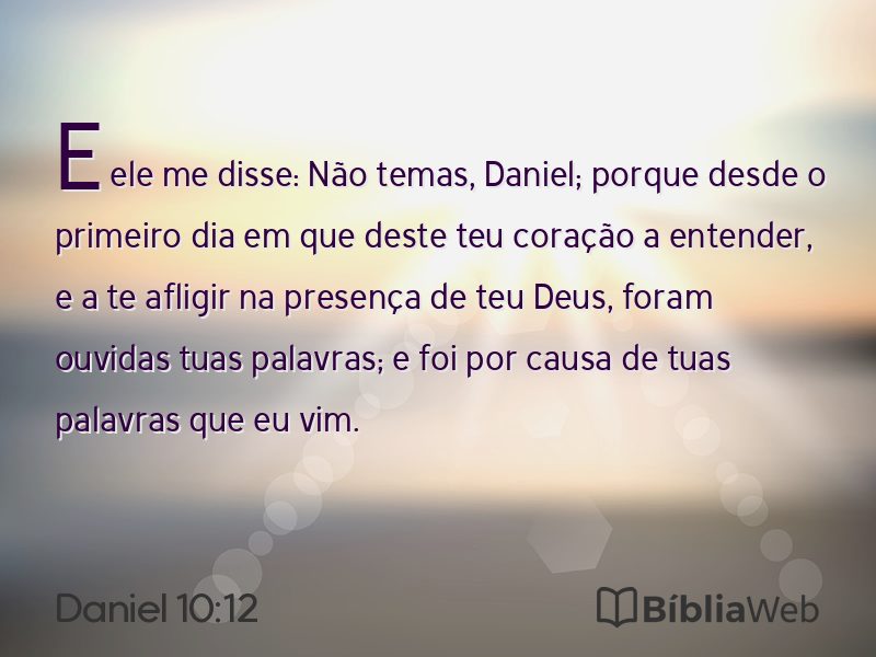 Daniel 10:12 em imagem para compartilhar