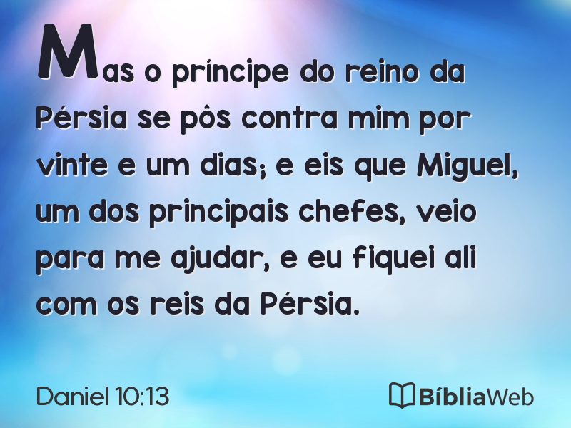 Daniel 10:13 em imagem para compartilhar