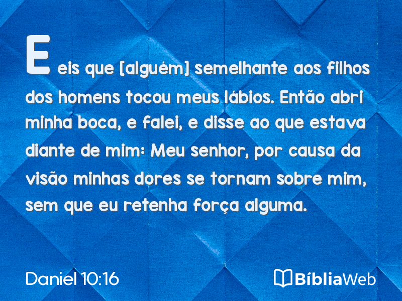 Daniel 10:16 em imagem para compartilhar