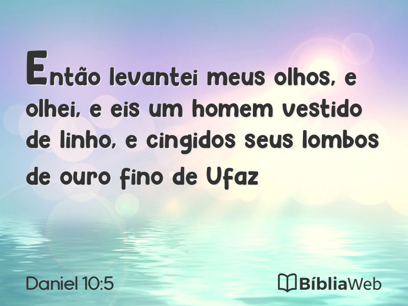 Daniel 10:5 em imagem para compartilhar
