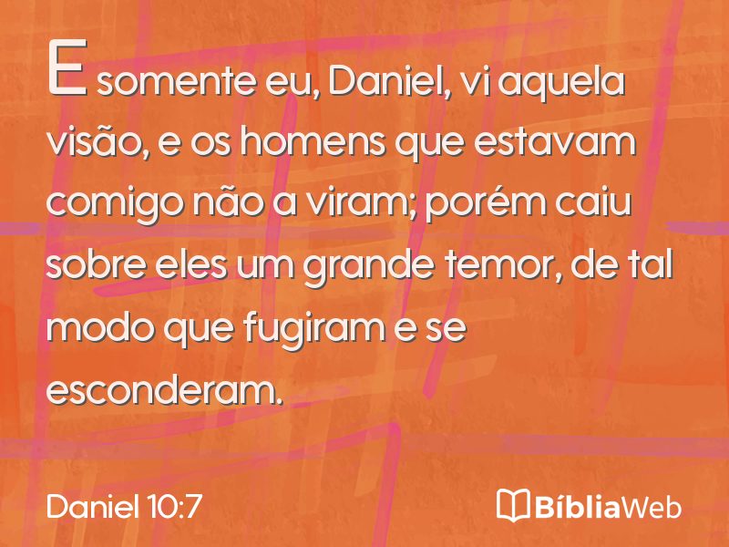 Daniel 10:7 em imagem para compartilhar