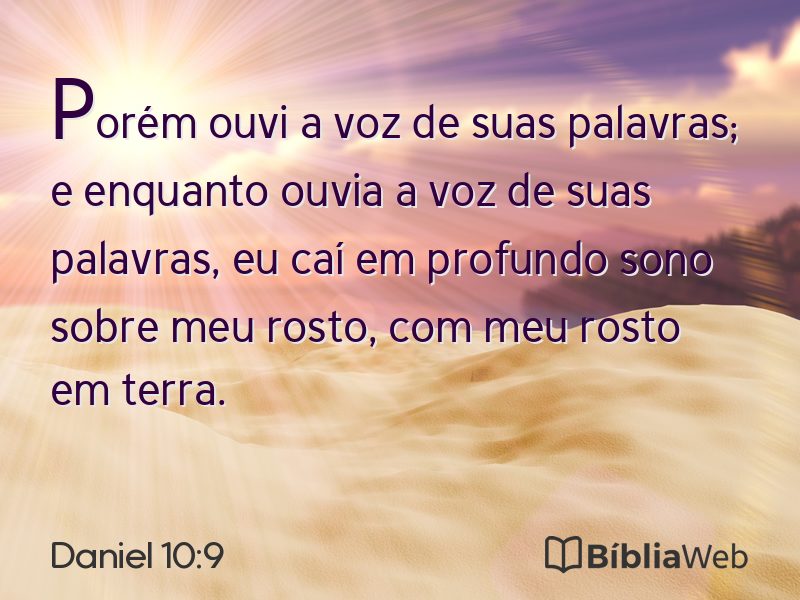 Daniel 10:9 em imagem para compartilhar