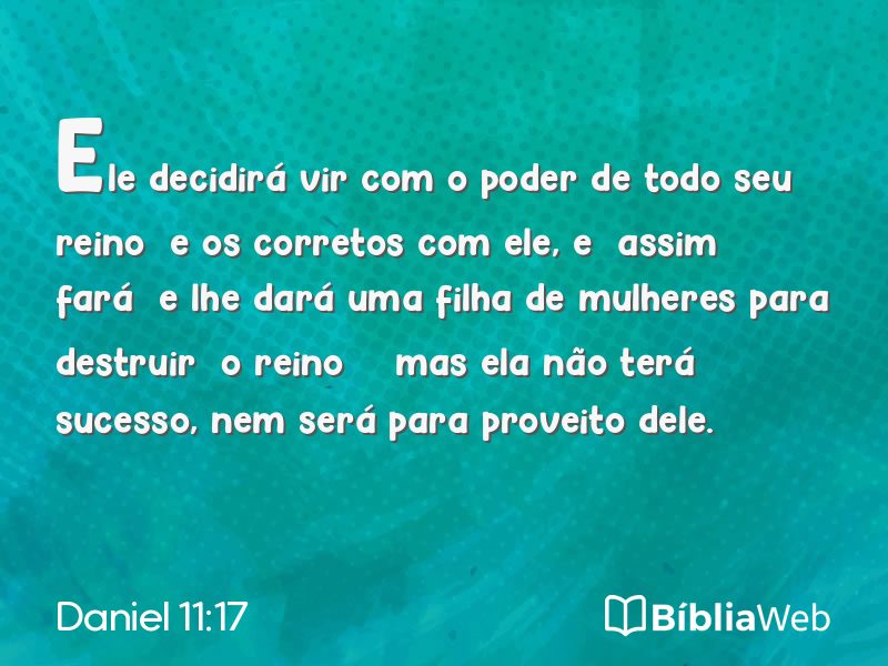 Daniel 11:17 em imagem para compartilhar