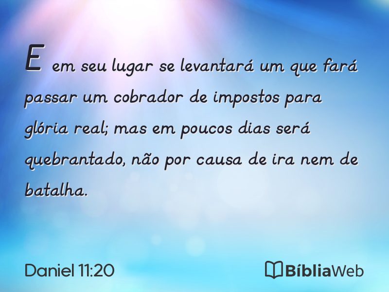 Daniel 11:20 em imagem para compartilhar