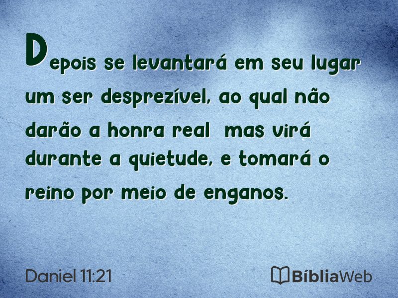 Daniel 11:21 em imagem para compartilhar