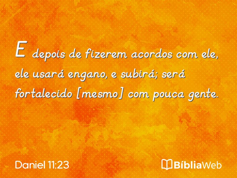 Daniel 11:23 em imagem para compartilhar