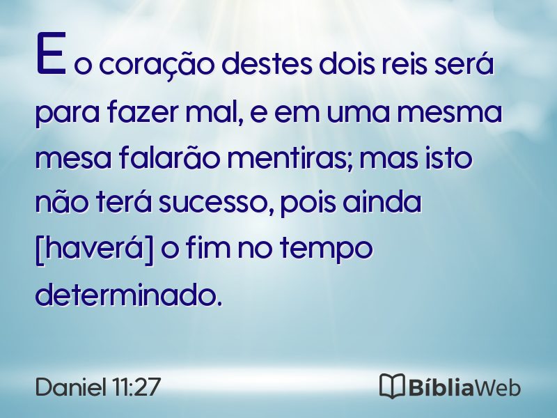 Daniel 11:27 em imagem para compartilhar