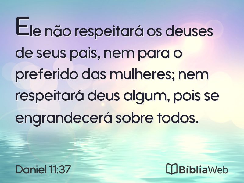 Daniel 11:37 em imagem para compartilhar