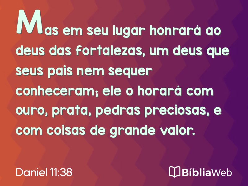 Daniel 11:38 em imagem para compartilhar