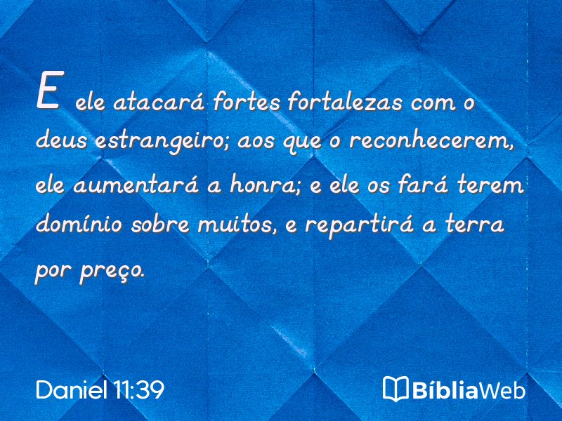 Daniel 11:39 em imagem para compartilhar