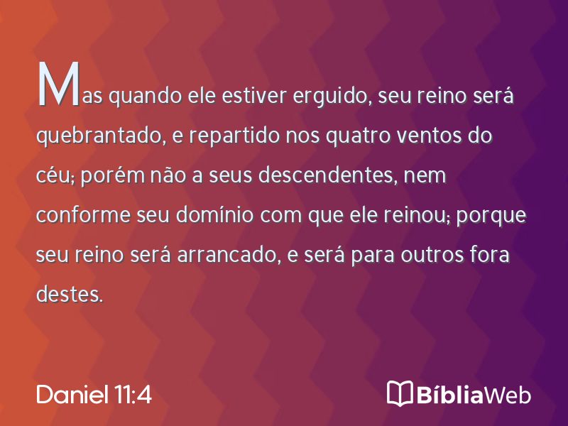 Daniel 11:4 em imagem para compartilhar