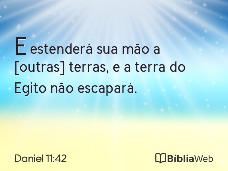 Daniel 11:42 em imagem para compartilhar