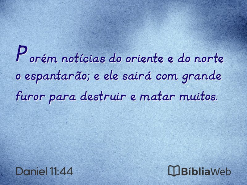 Daniel 11:44 em imagem para compartilhar