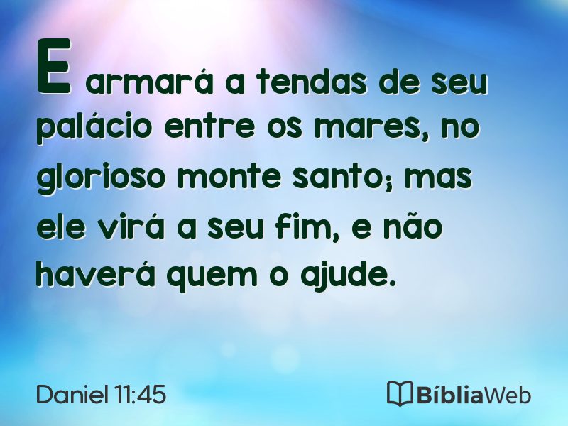 Daniel 11:45 em imagem para compartilhar
