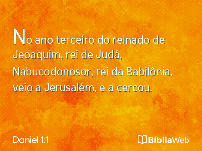 Daniel 1:1 em imagem para compartilhar