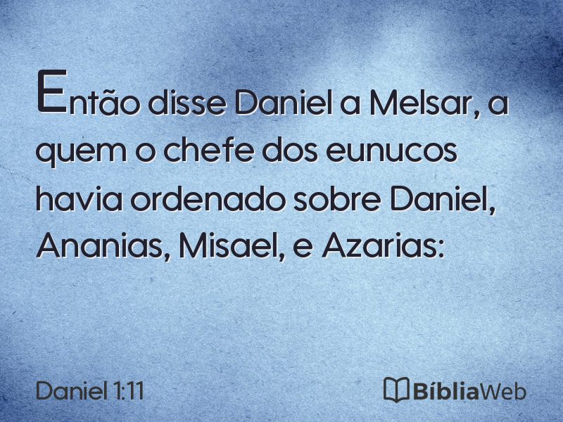 Daniel 1:11 em imagem para compartilhar