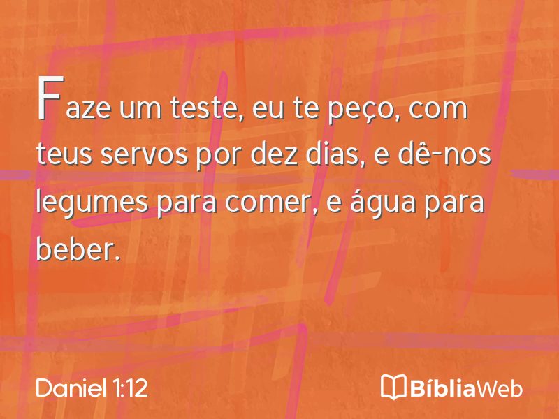 Daniel 1:12 em imagem para compartilhar