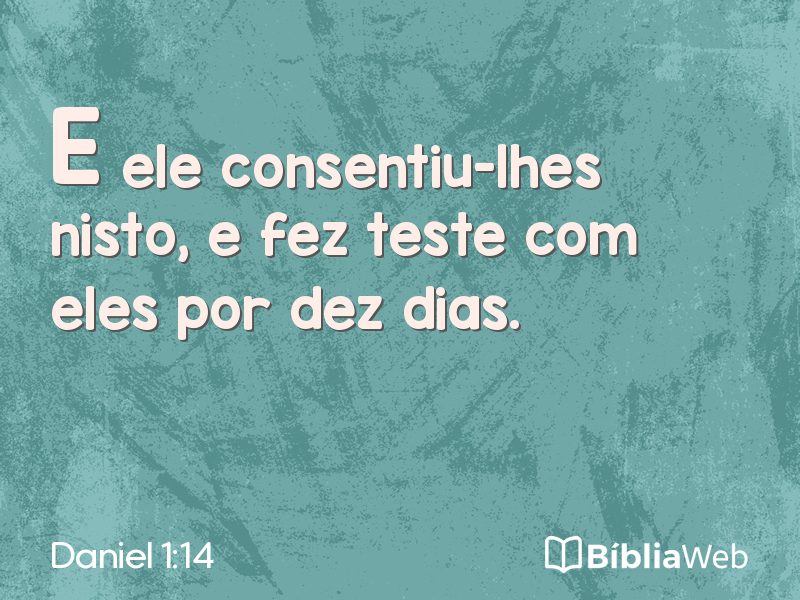 Daniel 1:14 em imagem para compartilhar