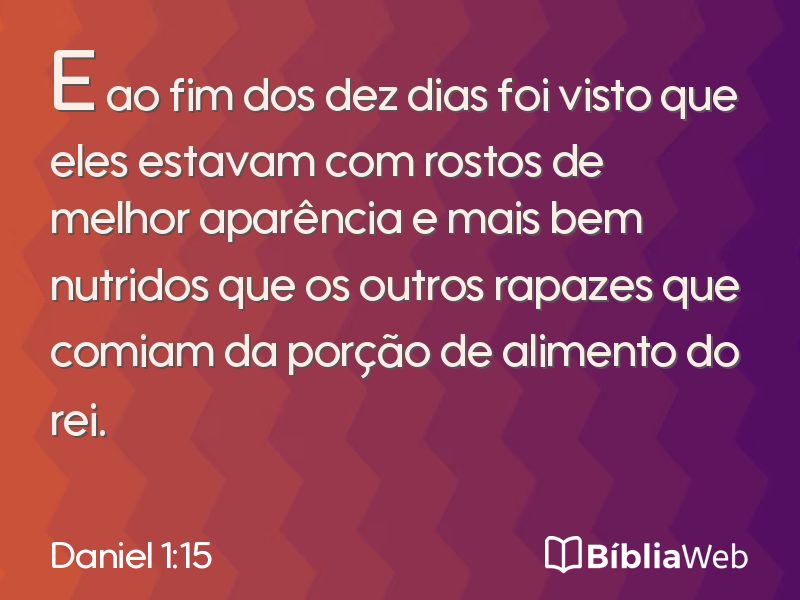 Daniel 1:15 em imagem para compartilhar