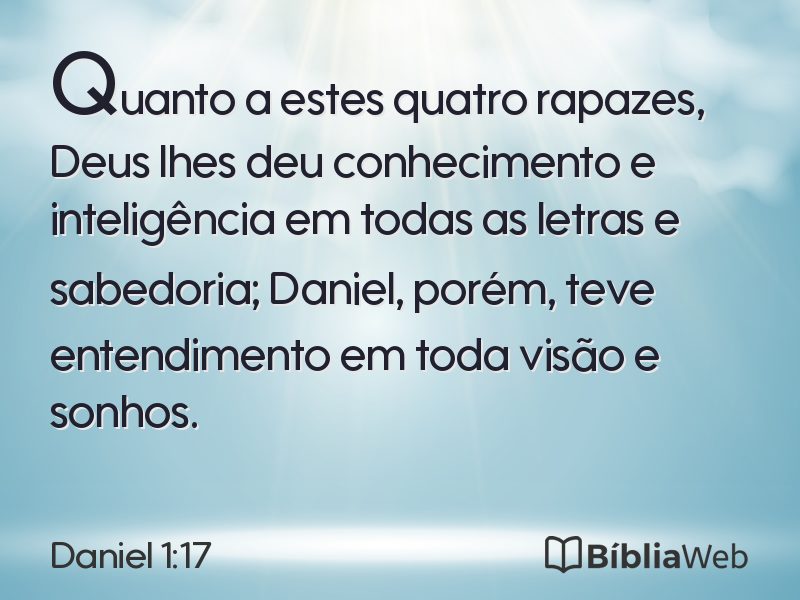 Daniel 1:17 em imagem para compartilhar