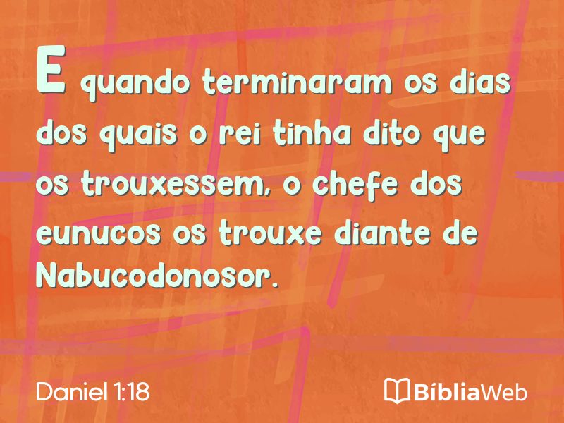 Daniel 1:18 em imagem para compartilhar