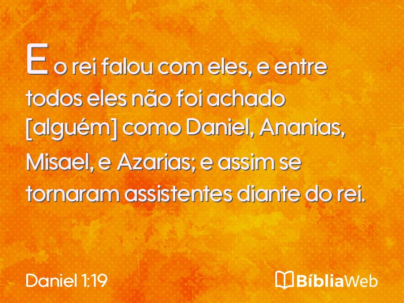 Daniel 1:19 em imagem para compartilhar