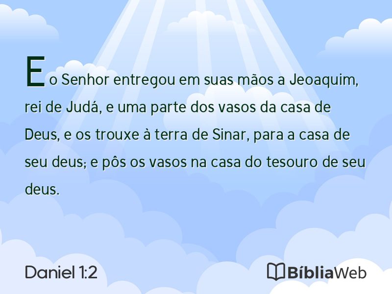 Daniel 1:2 em imagem para compartilhar